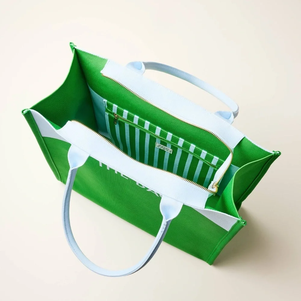 ♠️💙💚kate spade new york x Target Green/Blue Colorblock Knit Tote Bag